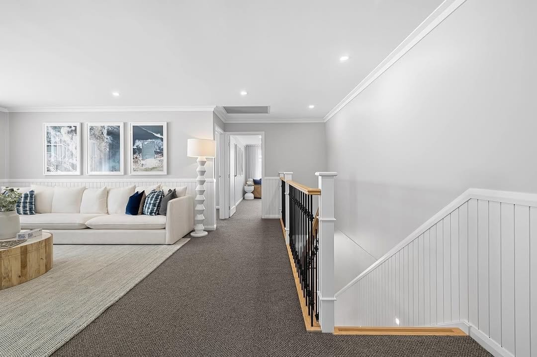 Freshly painted interior of a new home in Newcastle with a washable two-coat finish