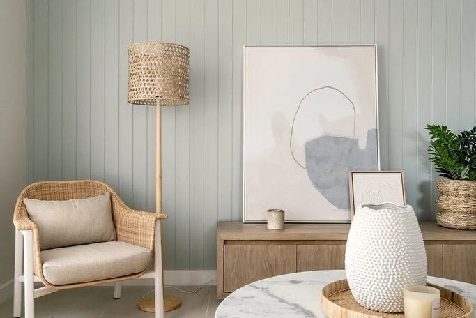 Feature wall colour scheme in a newly painted Hunter home